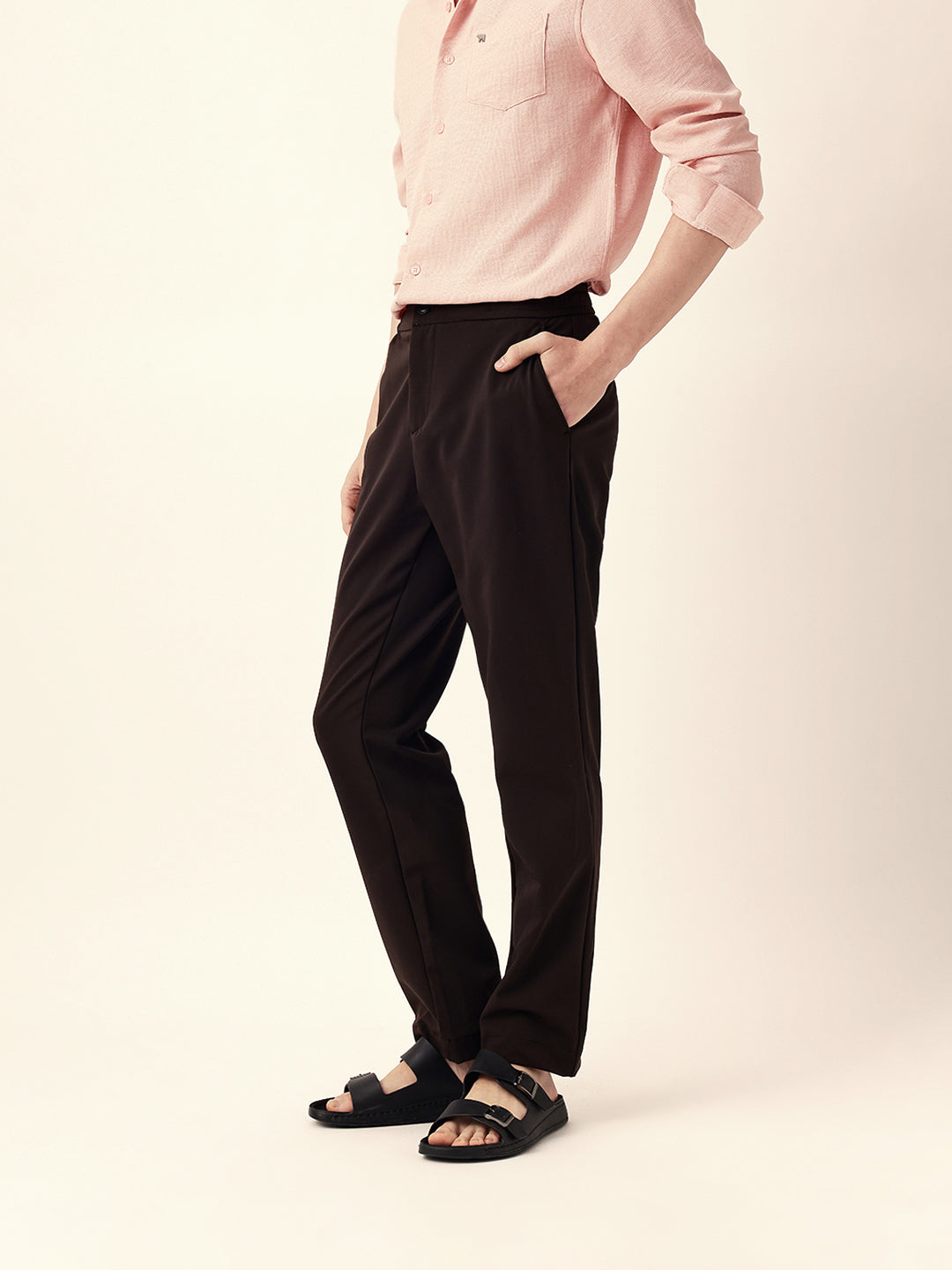 Men Solid Formal Trouser