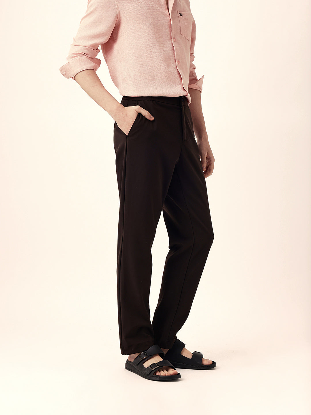 Men Solid Formal Trouser