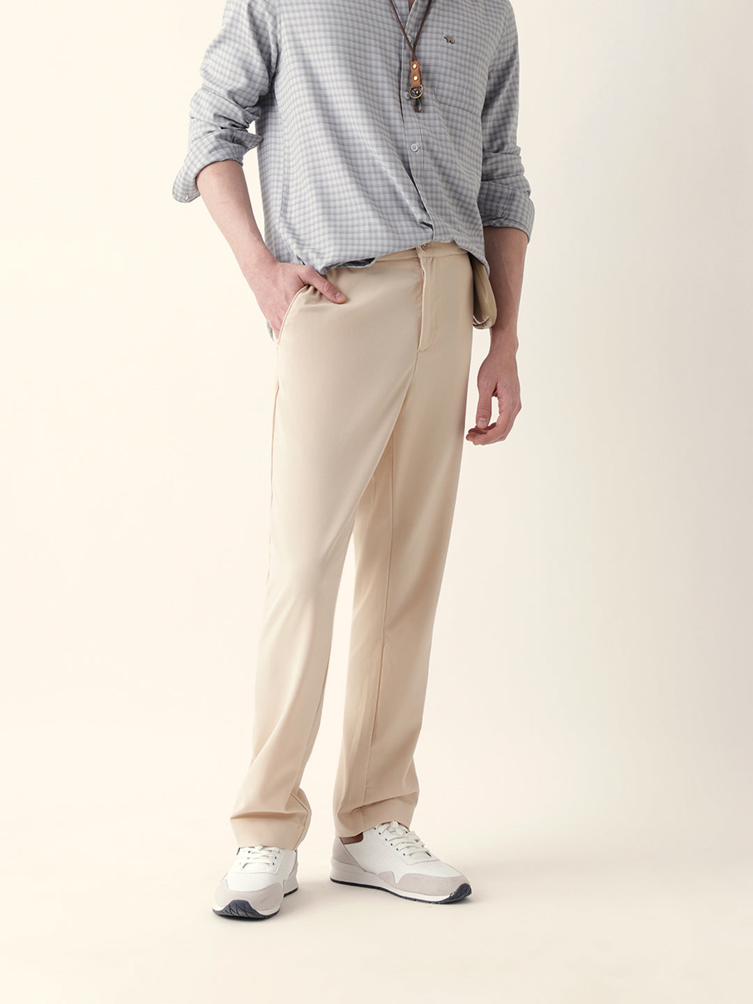 Men Solid Formal Trouser