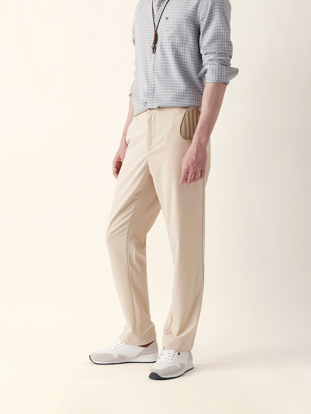 Men Solid Formal Trouser