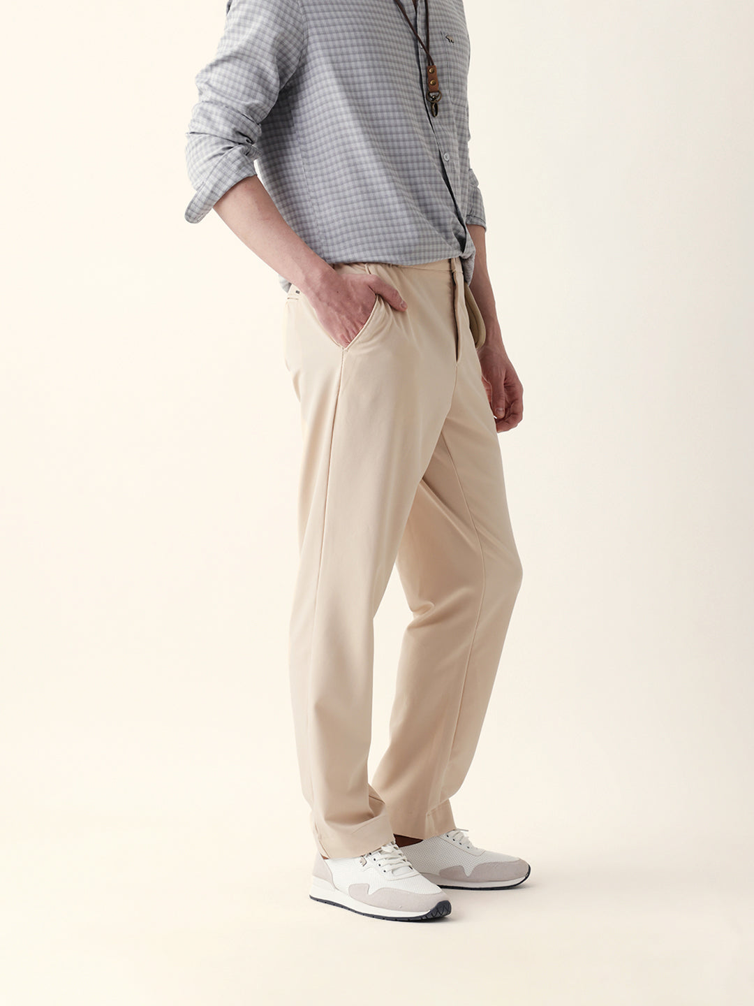 Men Solid Formal Trouser