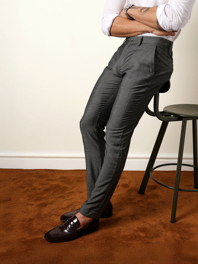 Men Solid Formal Trouser
