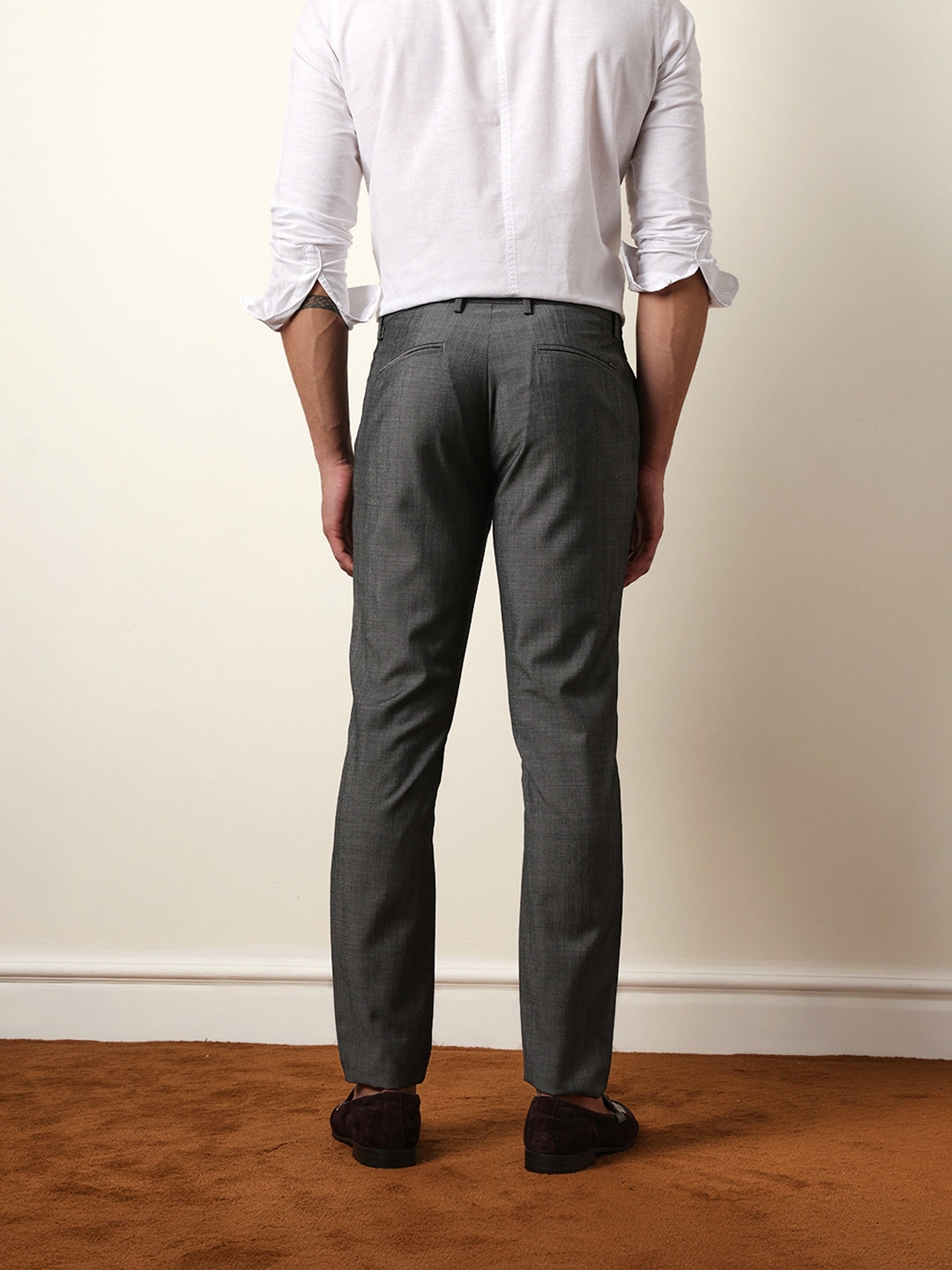 Men Solid Formal Trouser