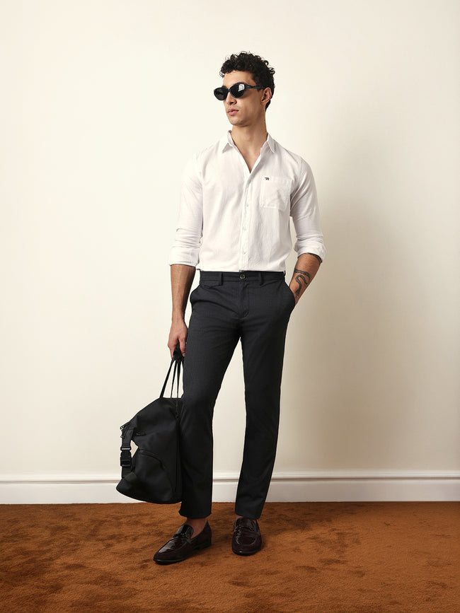 Men Solid Formal Trouser