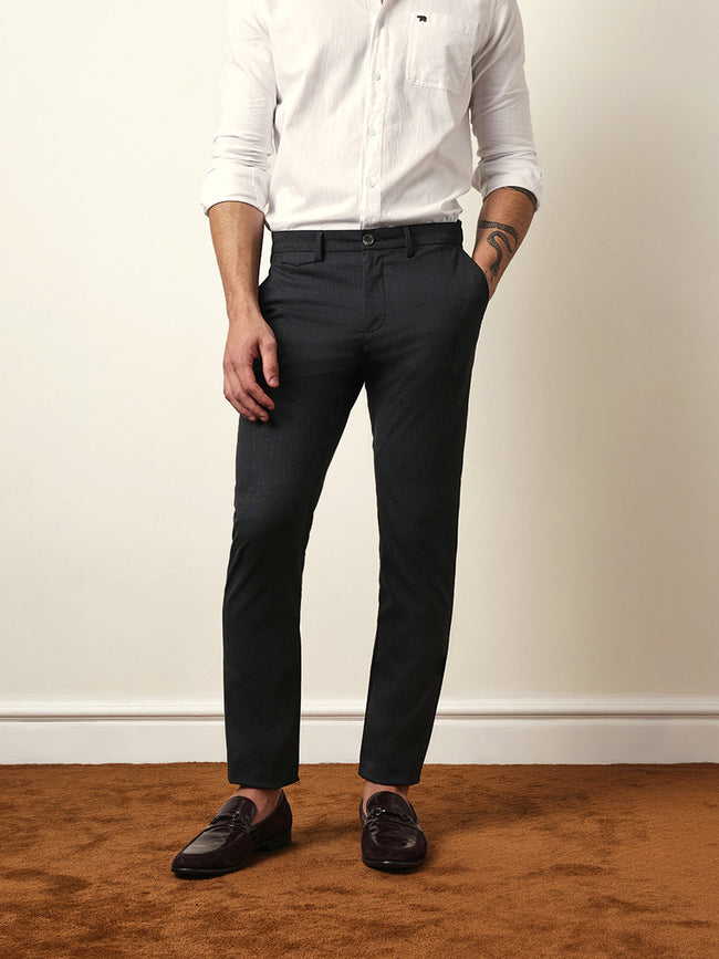 Men Solid Formal Trouser