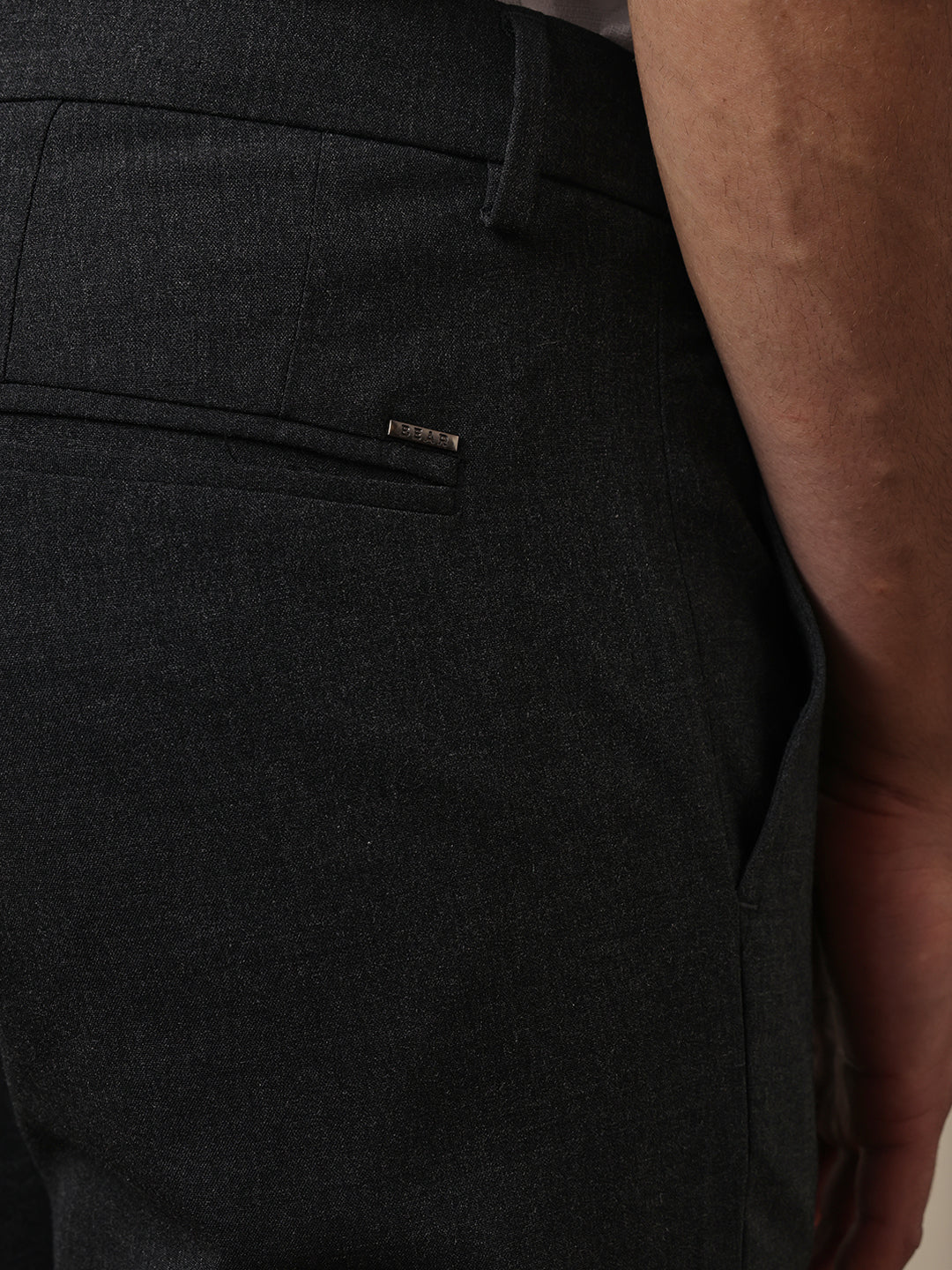 Men Solid Formal Trouser