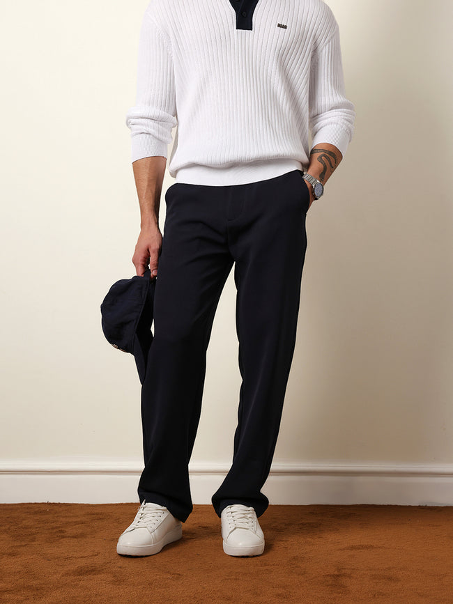 Men Solid Casual Trouser