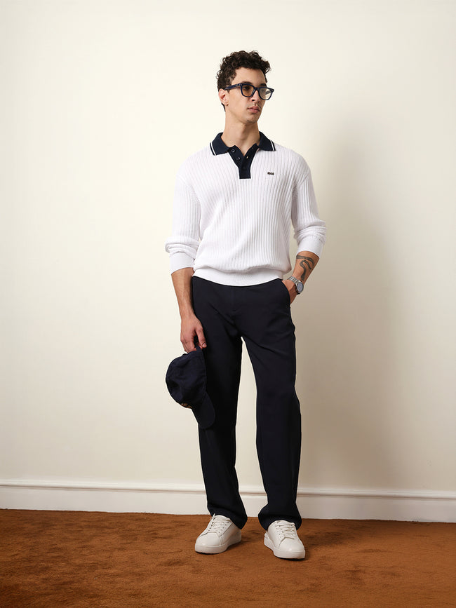 Men Solid Casual Trouser