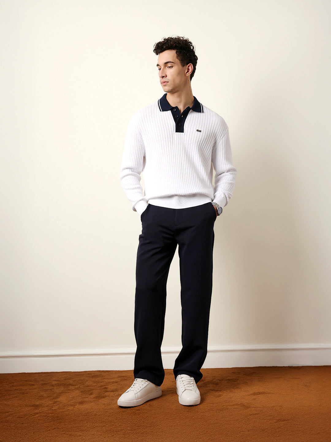 Men Solid Casual Trouser