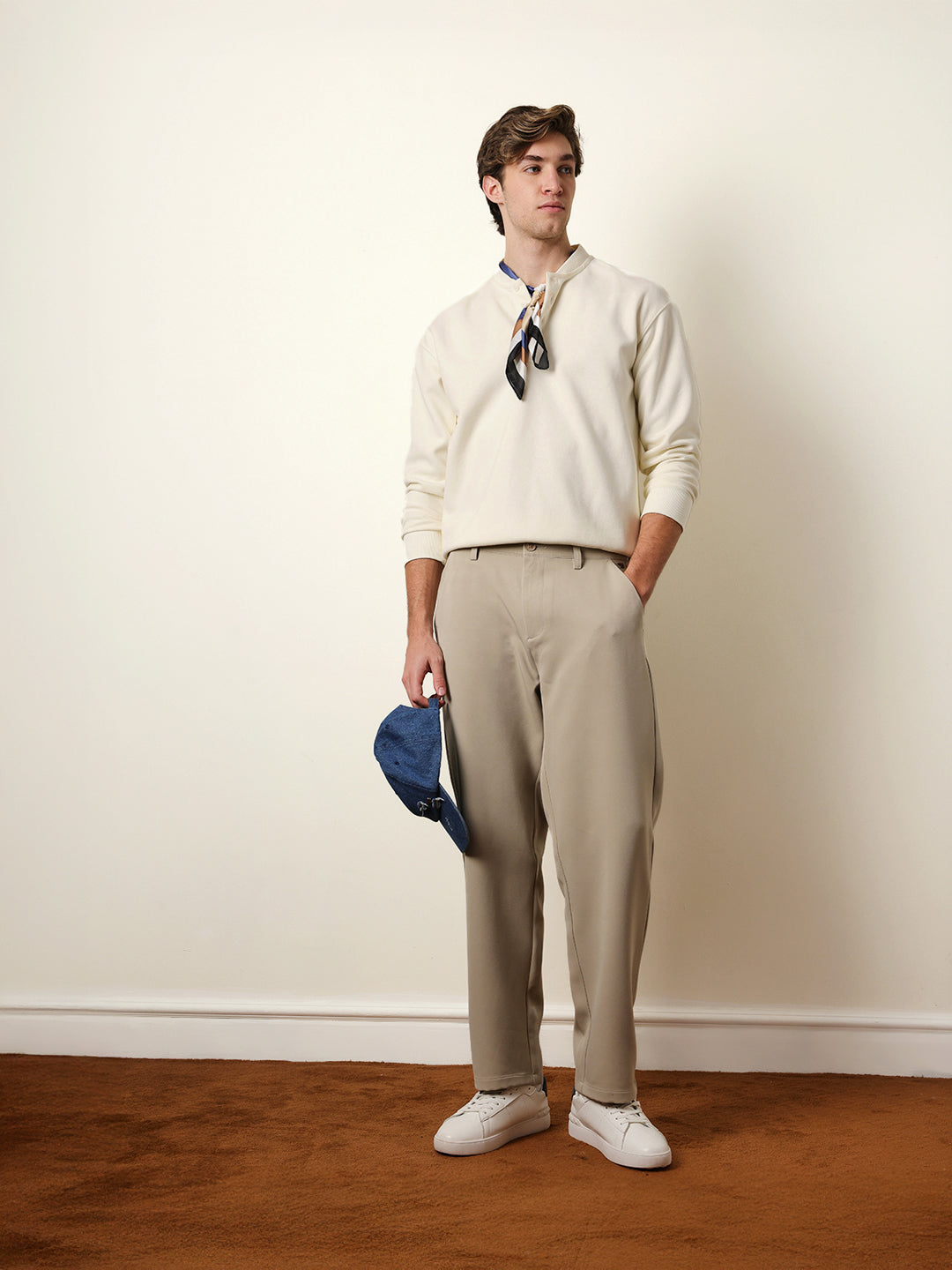 Men Solid Casual Trouser