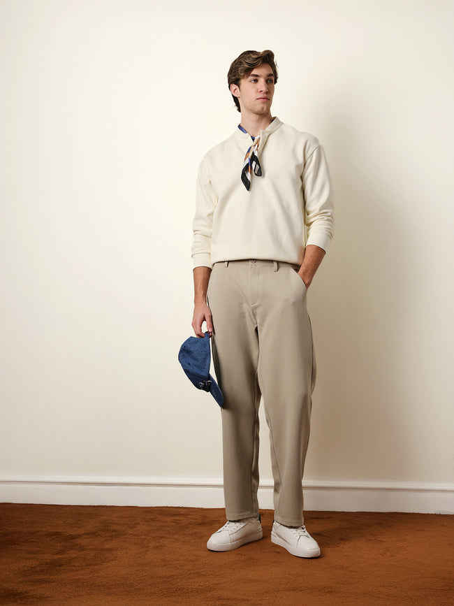 Men Solid Casual Trouser
