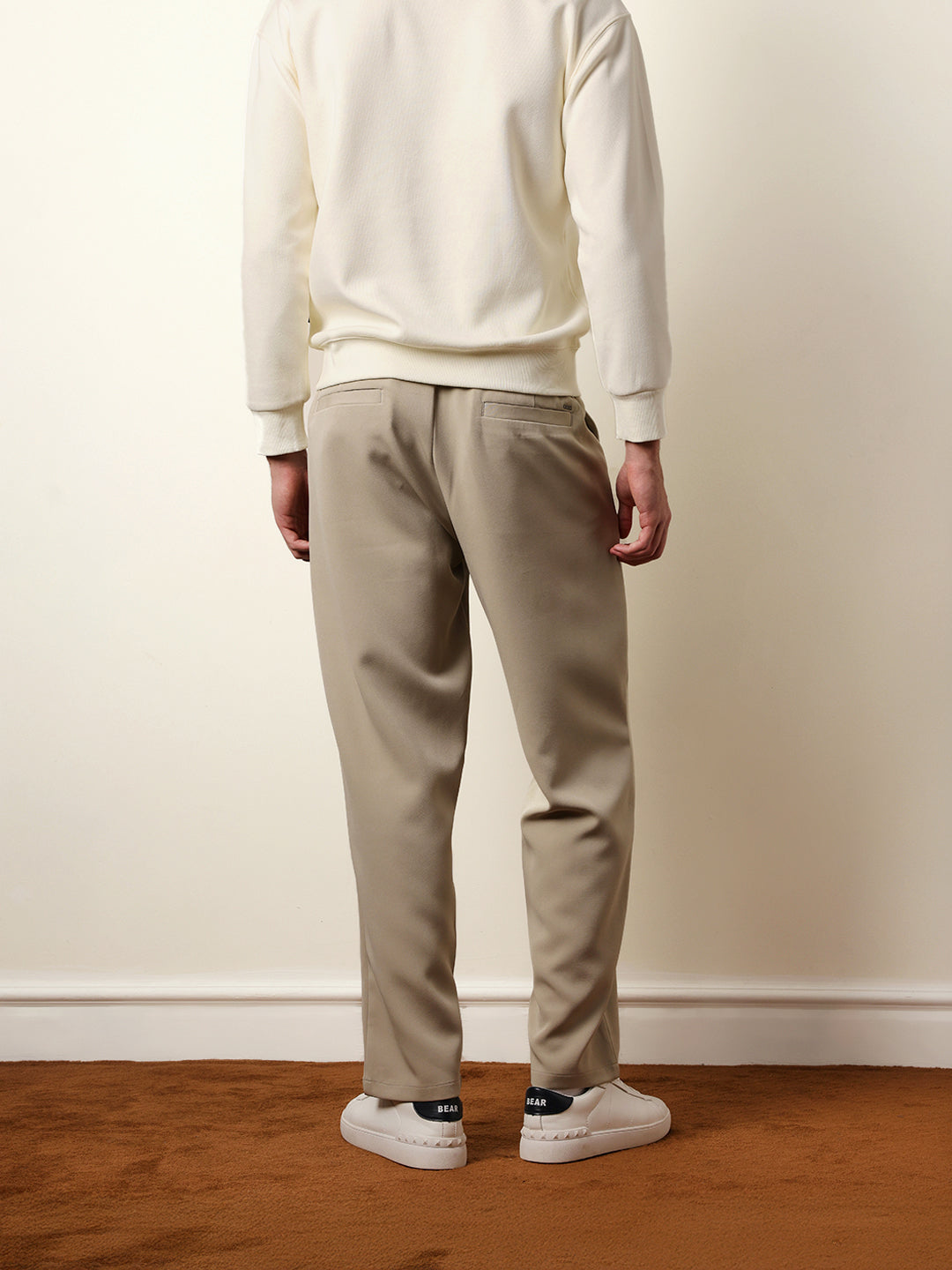 Men Solid Casual Trouser