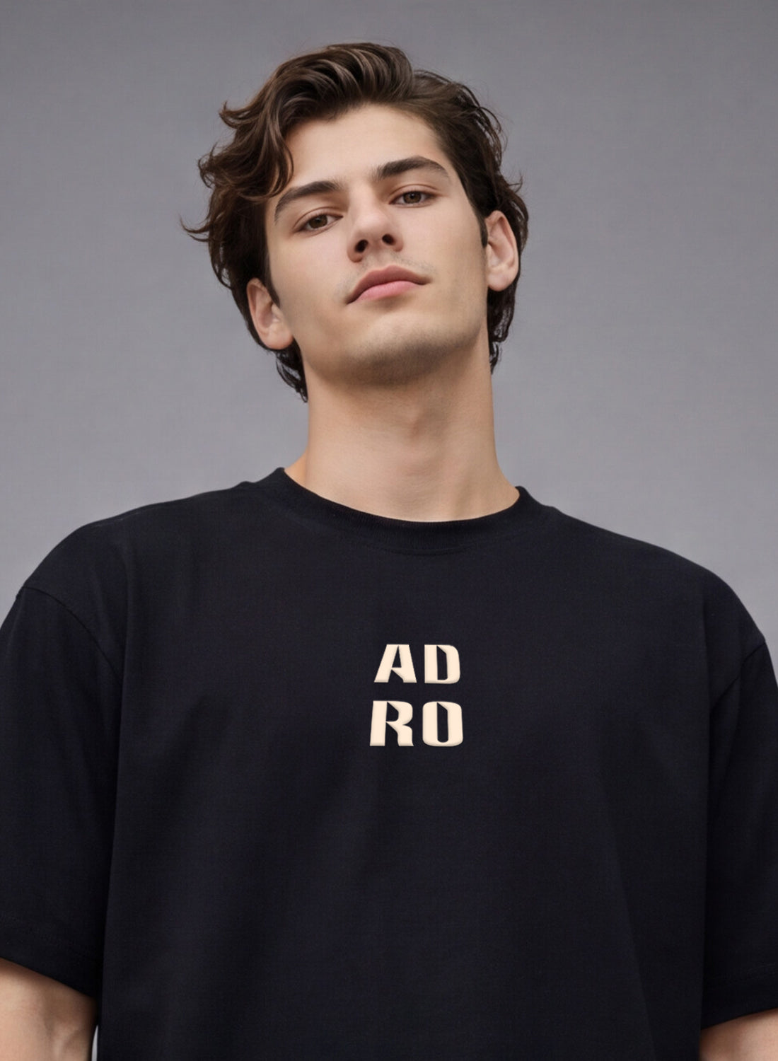 Men Oversize Fit Back Printed T-Shirt