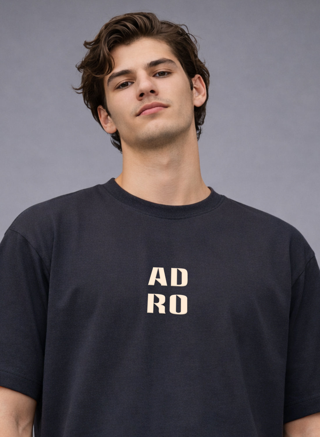Men Oversize Fit Back Printed T-Shirt