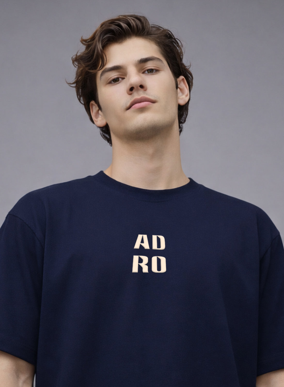 Men Oversize Fit Back Printed T-Shirt