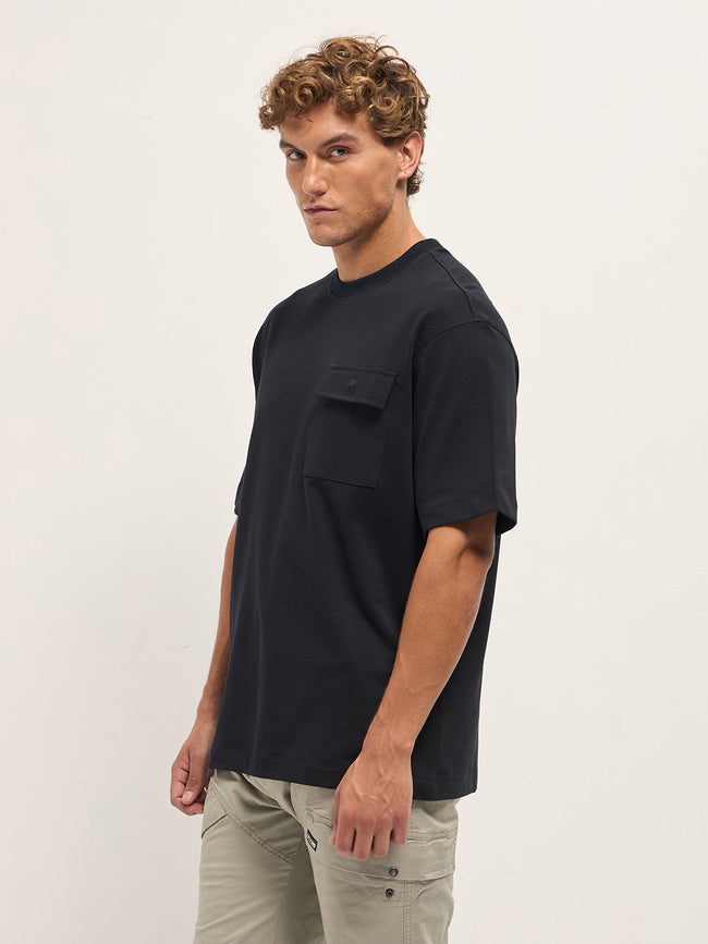 Men Black Oversized Graphic T-Shirt