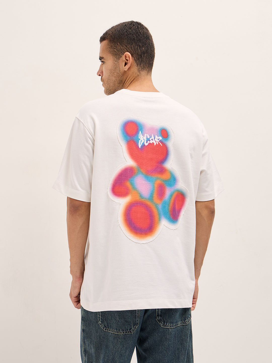Men White Oversized T-shirt