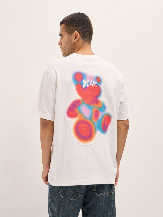 Men White Oversized T-shirt