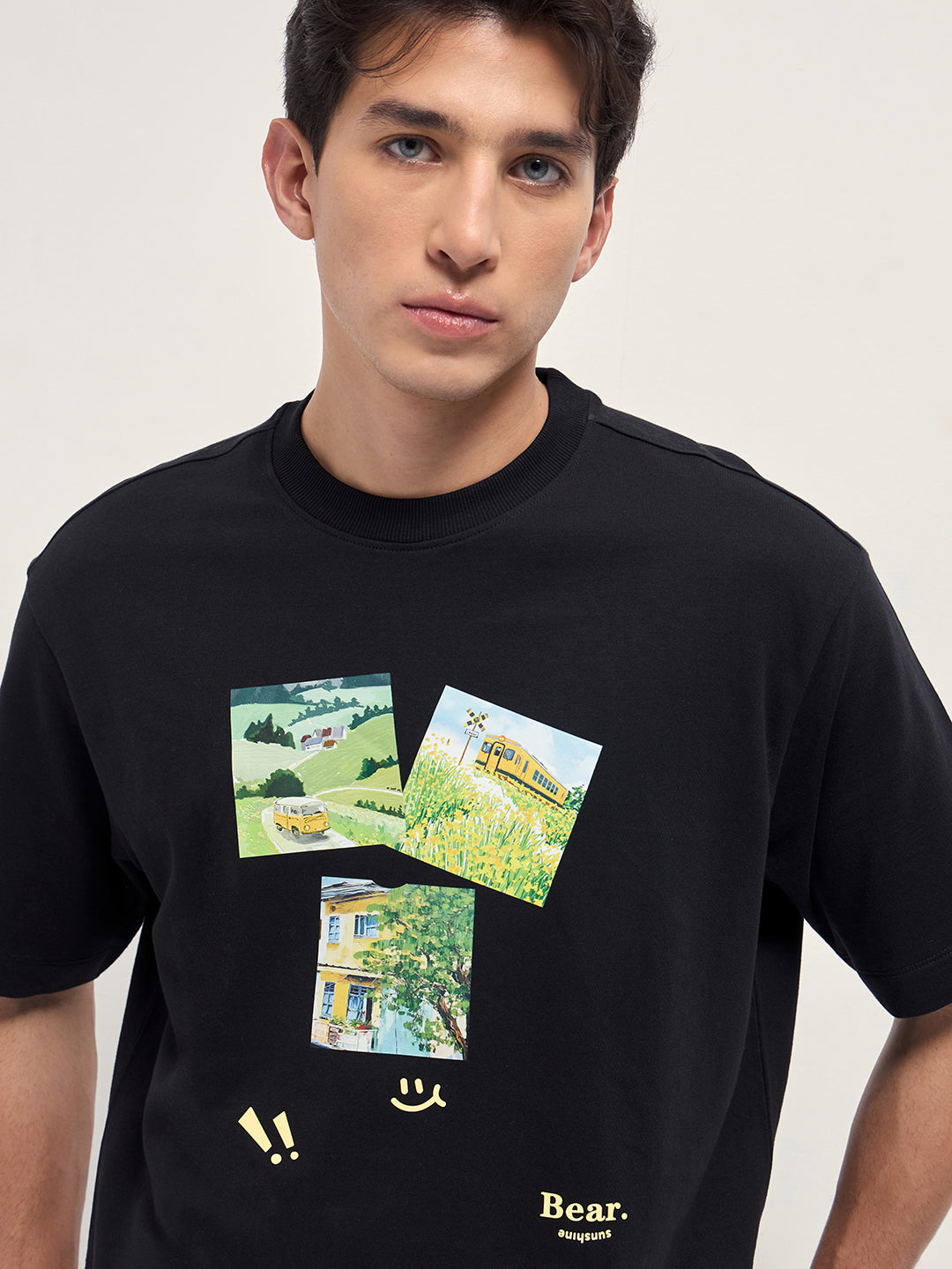 Men Black Oversized T-Shirt