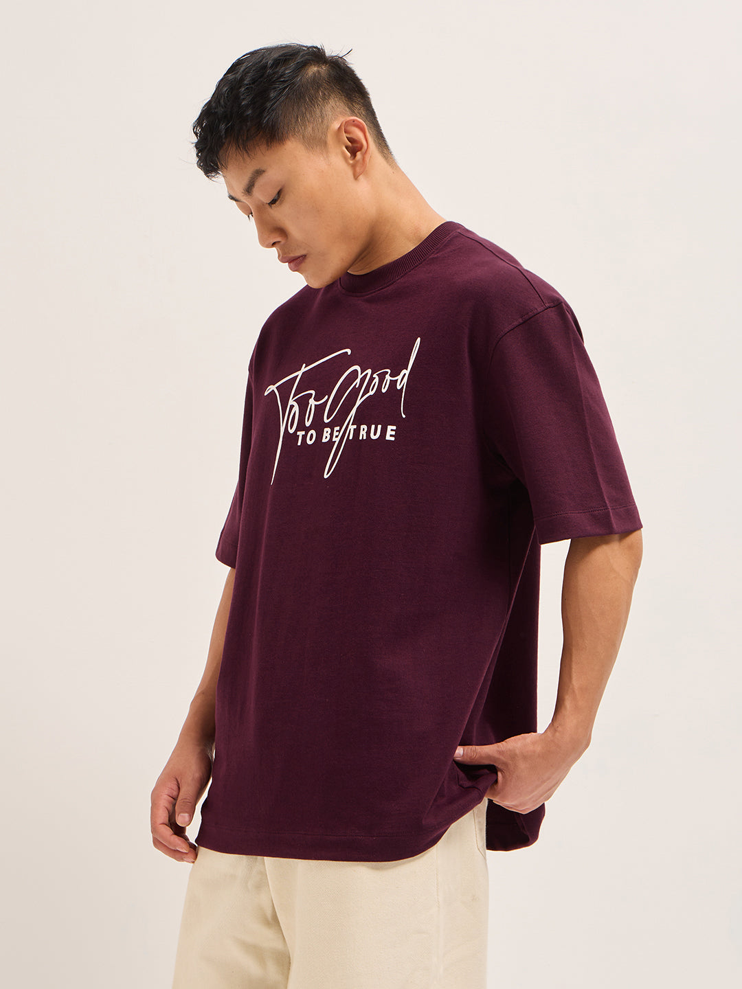 Men Shark Tank Limited Edition Maroon Crew Tee