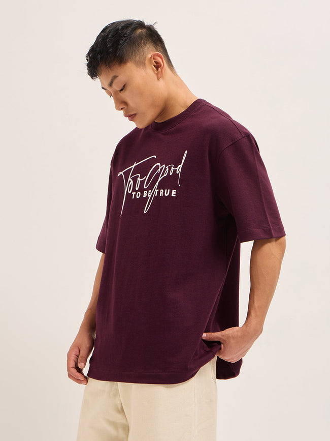 Men Shark Tank Limited Edition Maroon Crew Tee