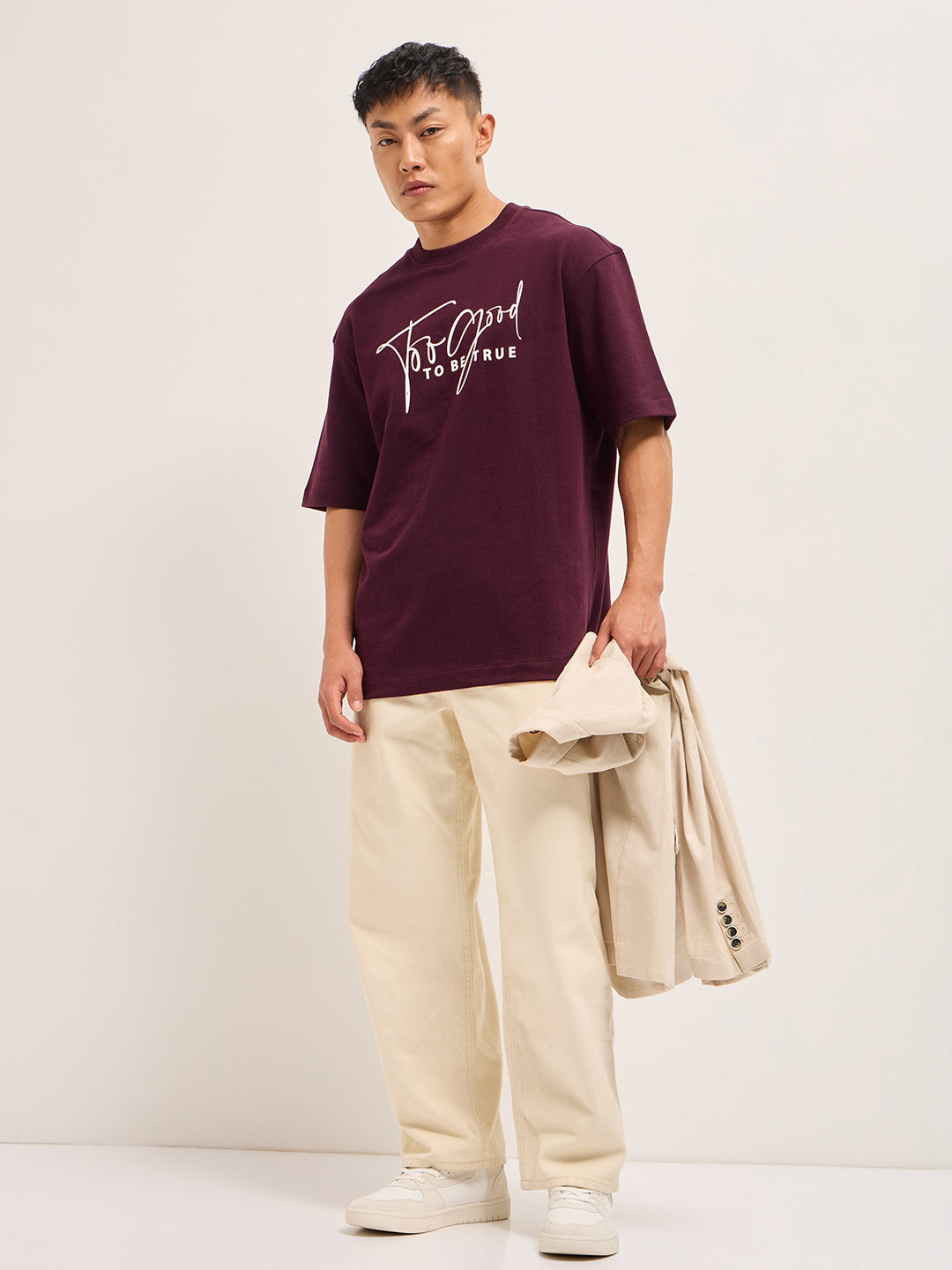 Men Shark Tank Limited Edition Maroon Crew Tee