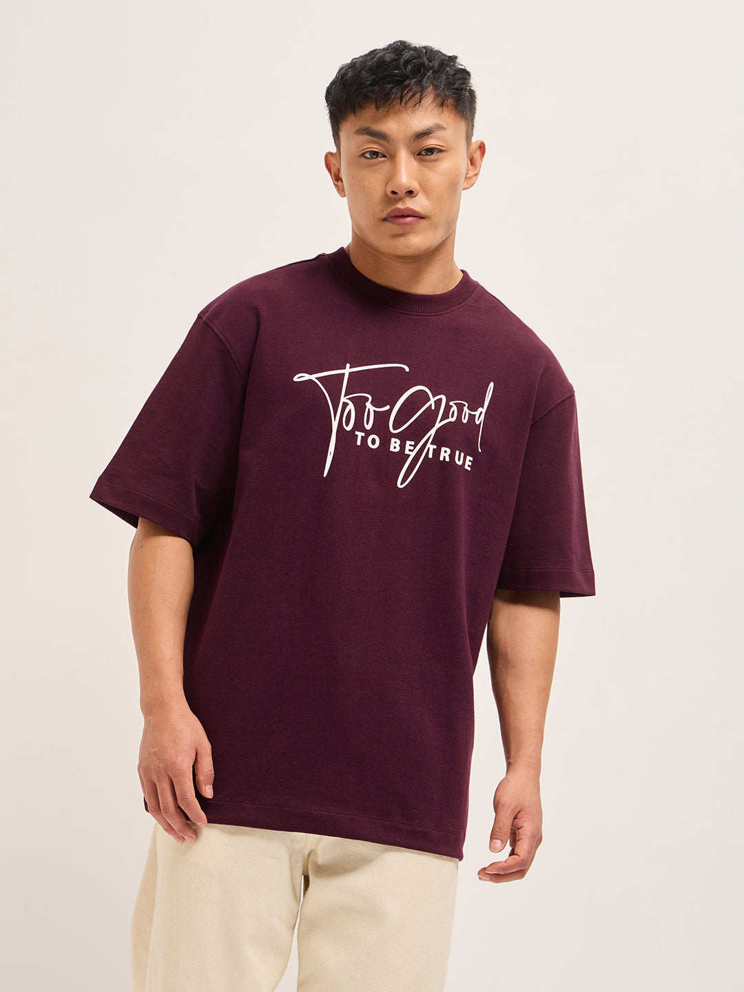 Men Shark Tank Limited Edition Maroon Crew Tee