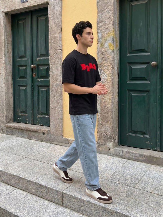Men Black  Cotton T-Shirt