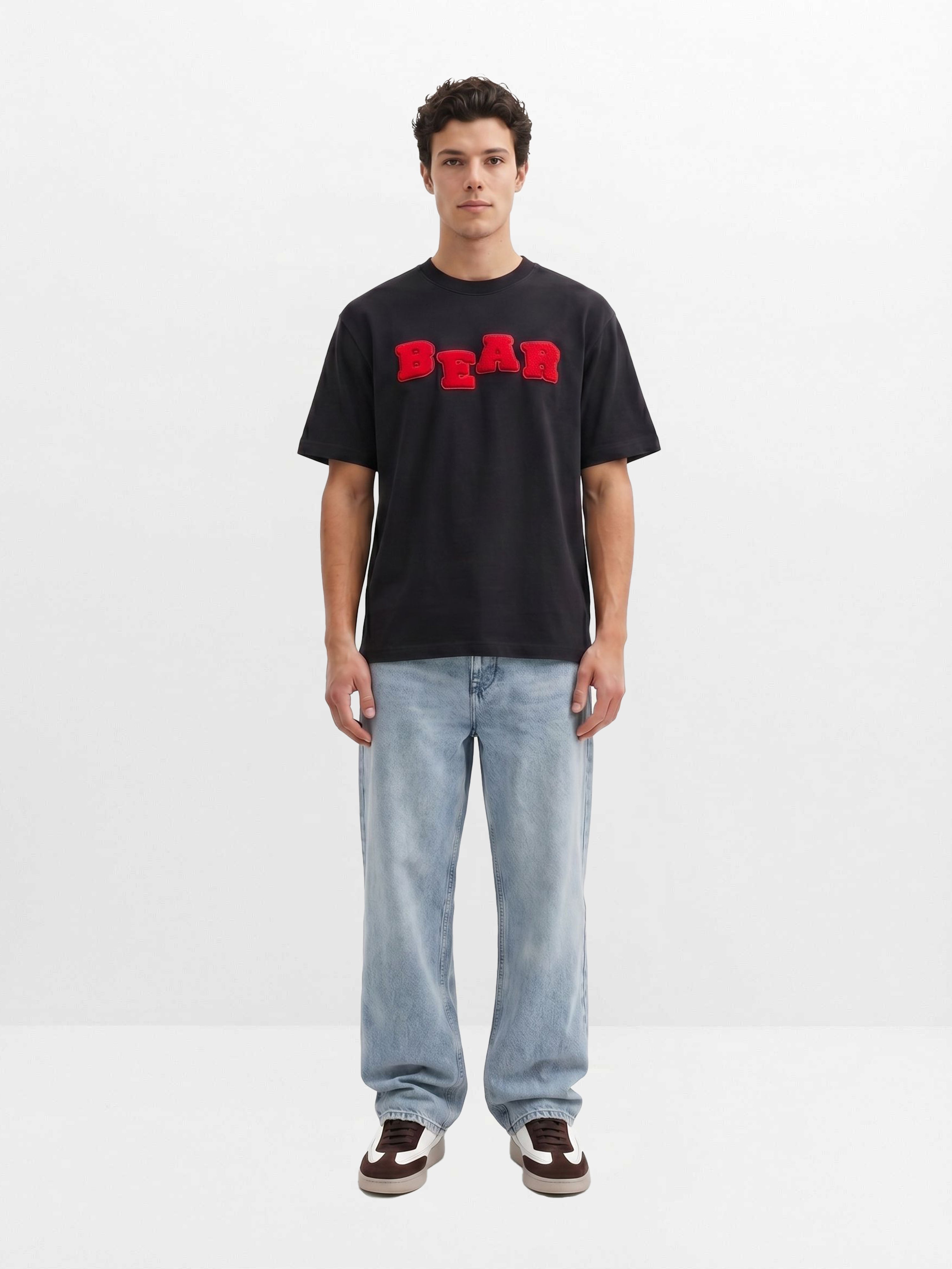Men Black  Cotton T-Shirt