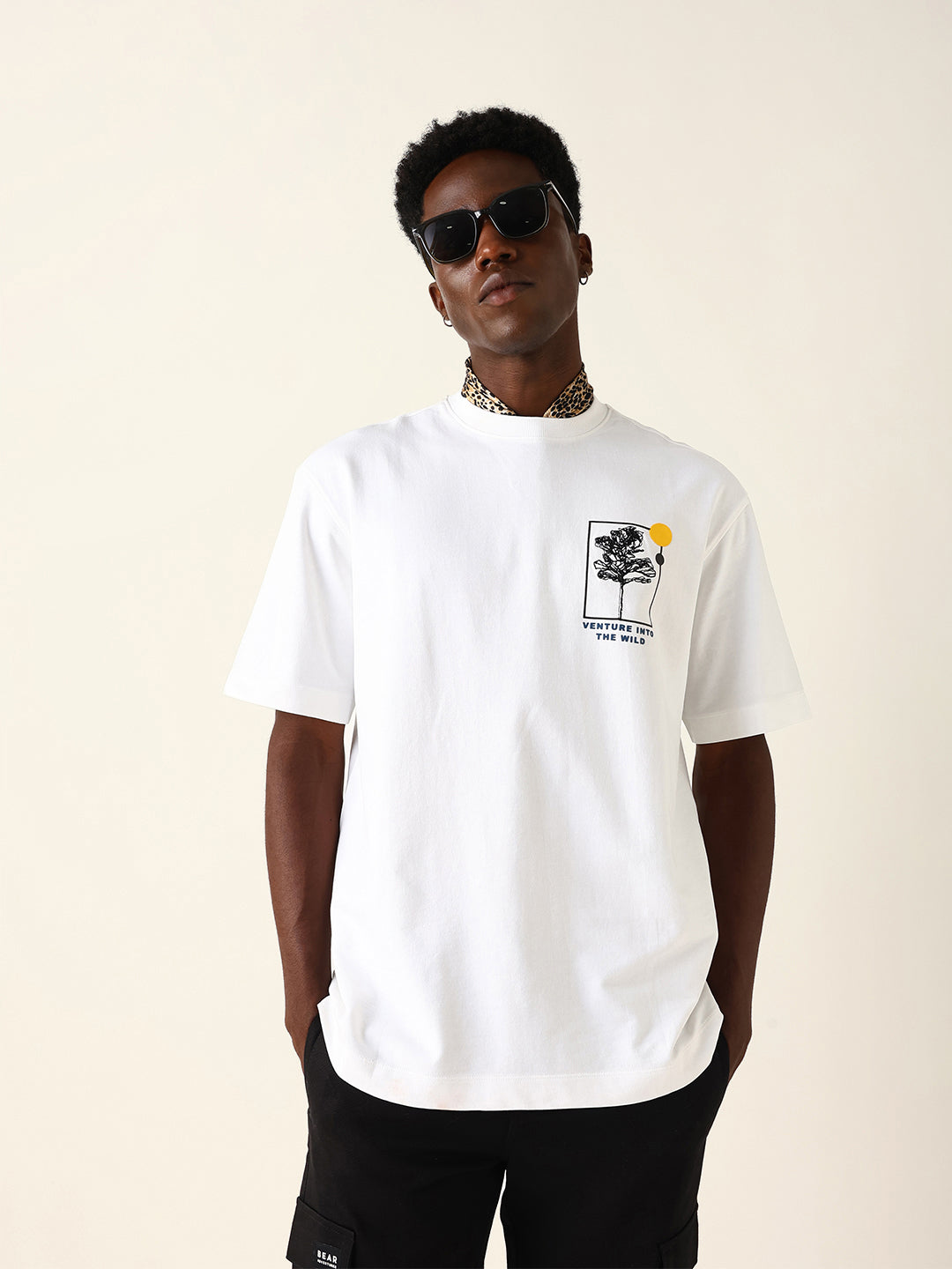 Men Pure Cotton Graphic Printed Oversize Tshirt