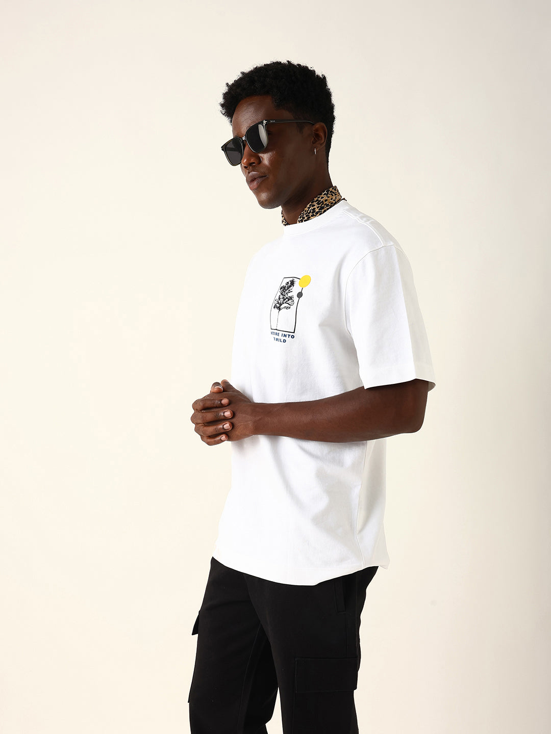 Men Pure Cotton Graphic Printed Oversize Tshirt