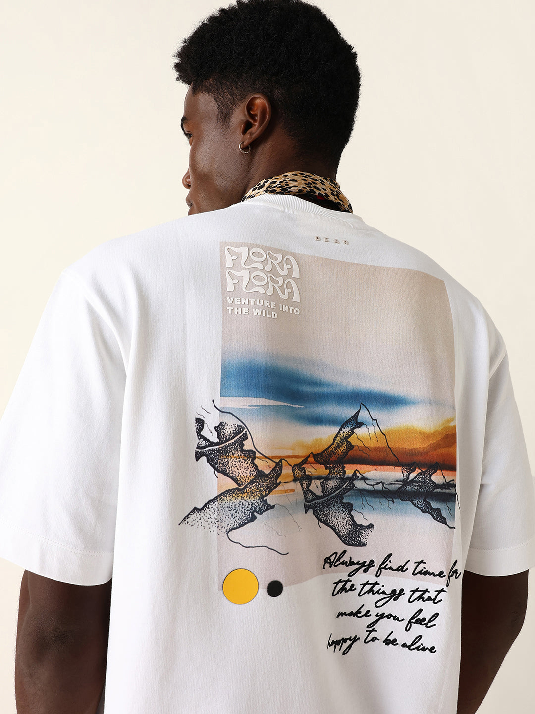 Men Pure Cotton Graphic Printed Oversize Tshirt