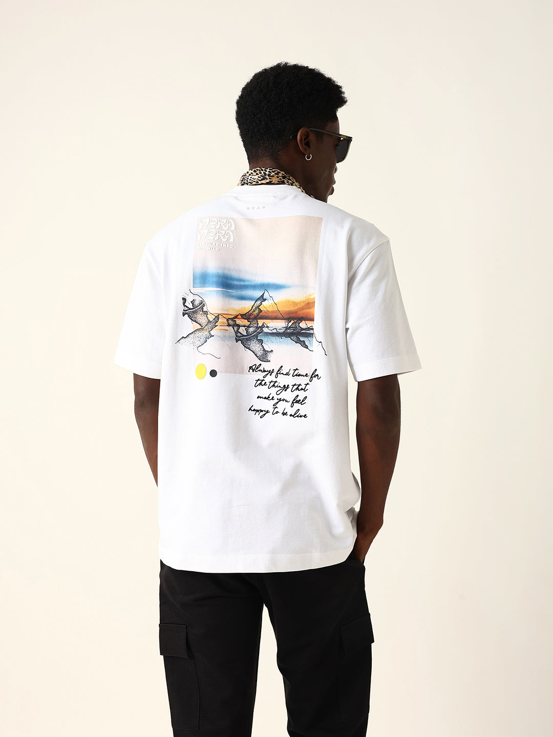 Men Pure Cotton Graphic Printed Oversize Tshirt