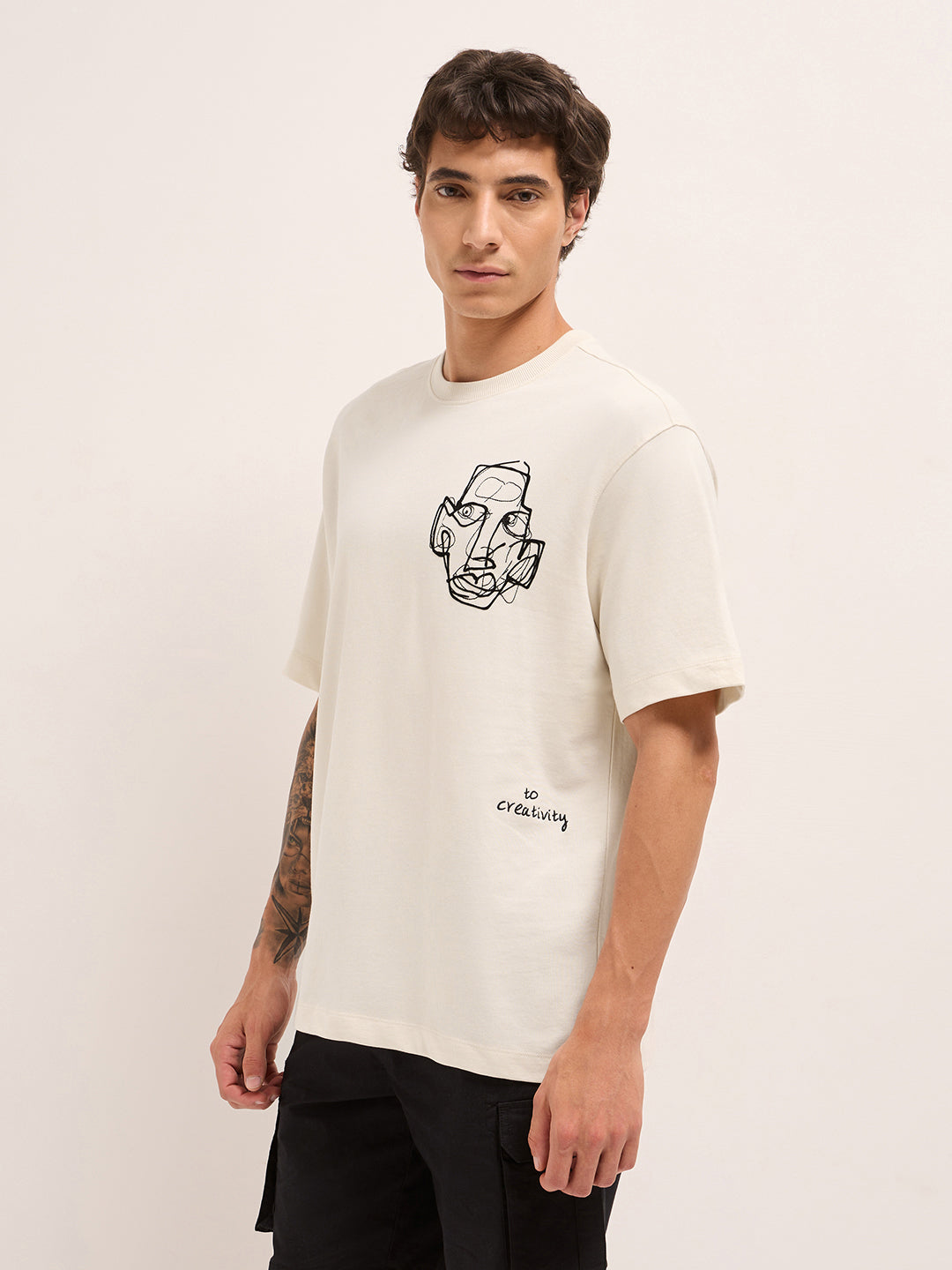 Men Pure Cotton T-Shirt