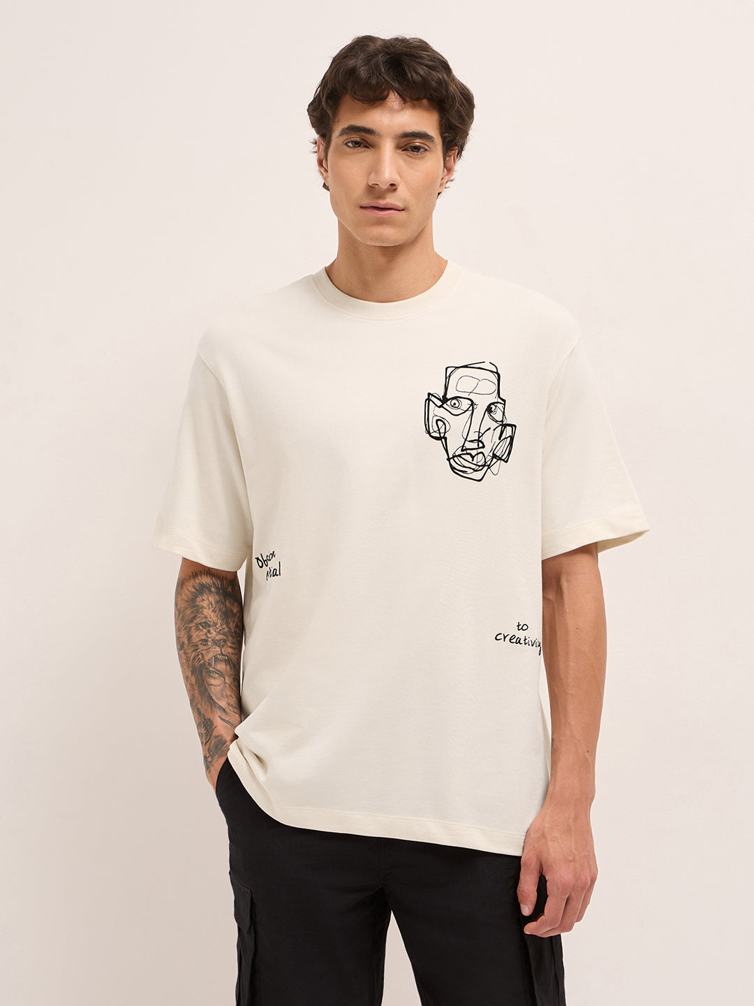 Men Pure Cotton T-Shirt