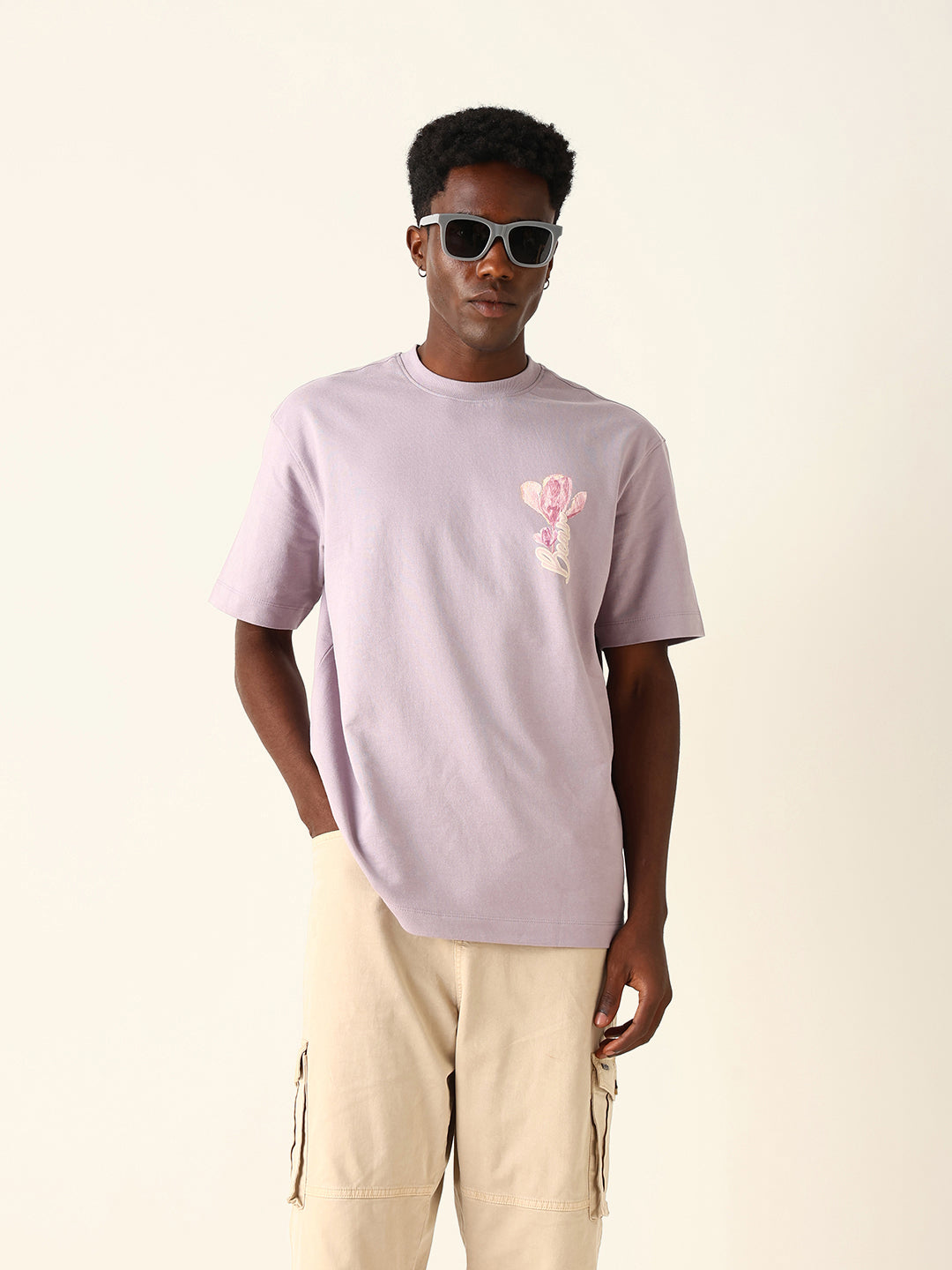 Men Pure Cotton Graphic Printed Oversize Tshirt