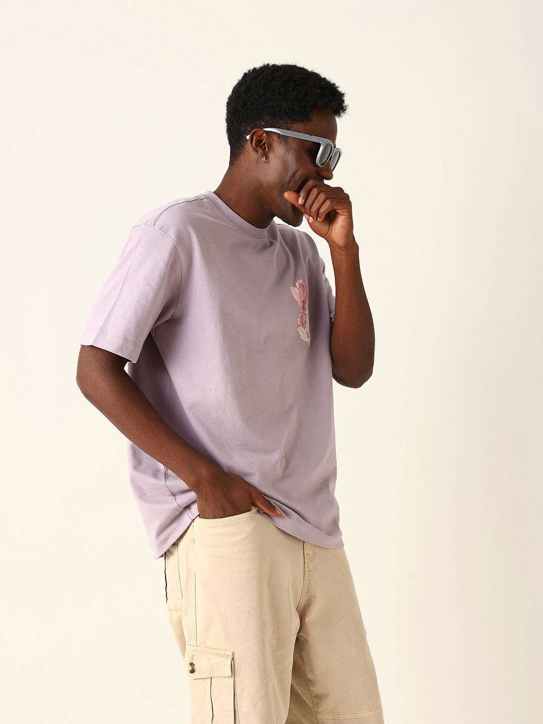 Men Pure Cotton Graphic Printed Oversize Tshirt