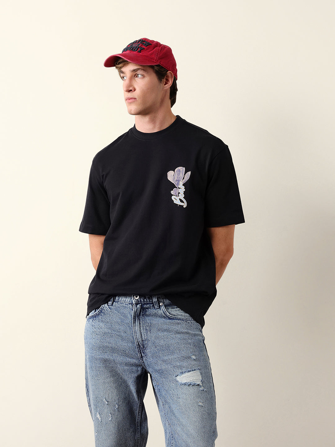 Men Pure Cotton Crew Neck Tshirt