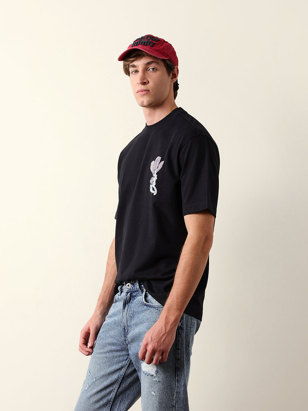 Men Pure Cotton Crew Neck Tshirt