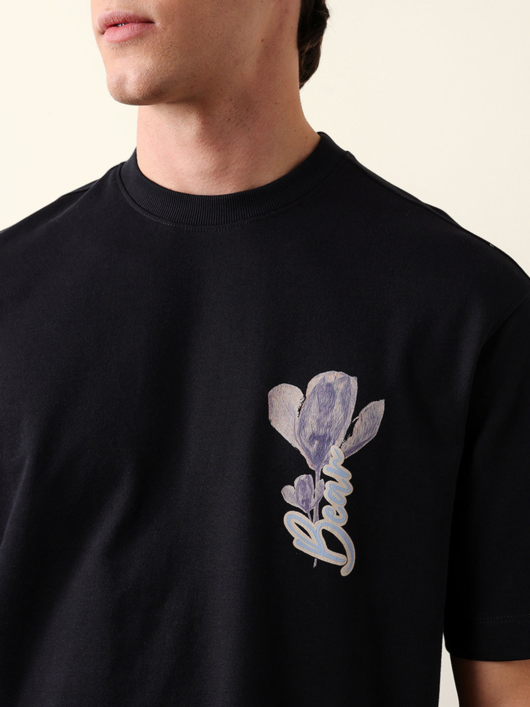 Men Pure Cotton Crew Neck Tshirt