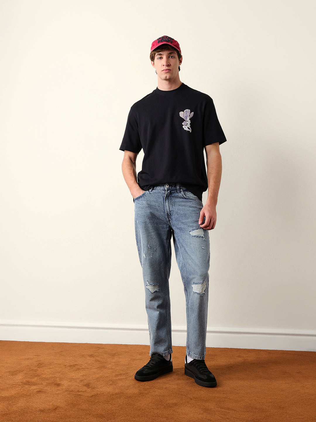 Men Pure Cotton Crew Neck Tshirt