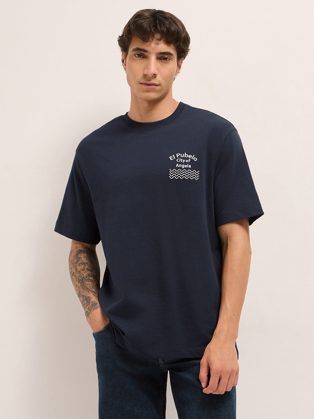 Men Pure Cotton T-Shirt