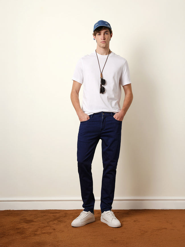 Men White Half Sleeve Regular T-Shirt