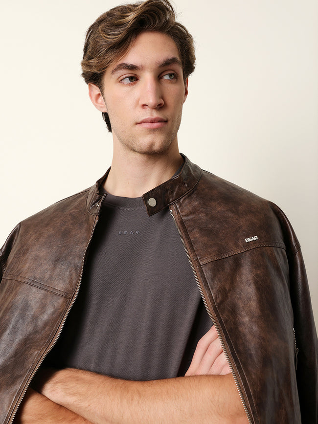 Men Grey Half Sleeve Regular T-Shirt