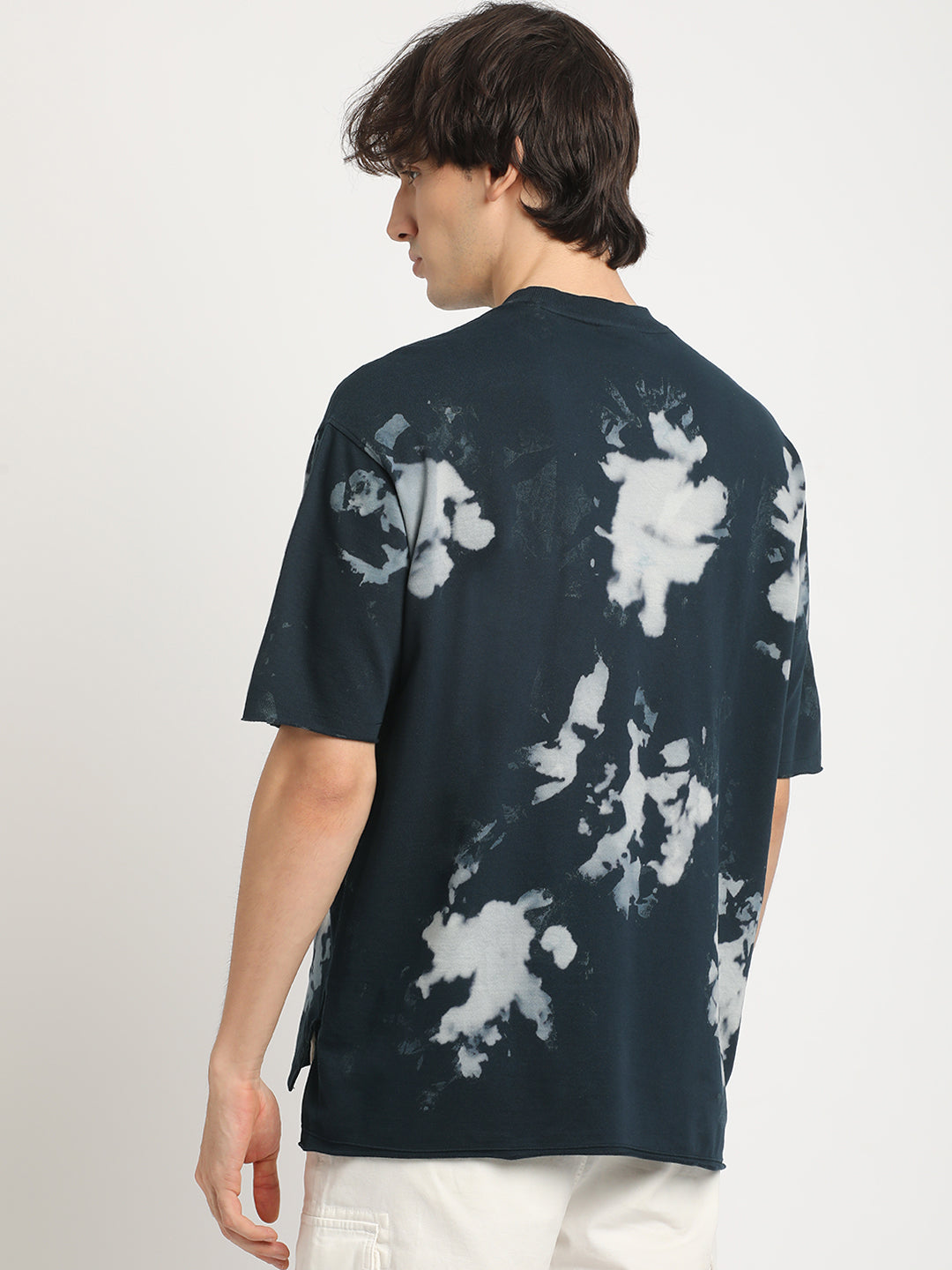 Men Multi Tie and Dye Oversized Fit Round Neck T-shirt