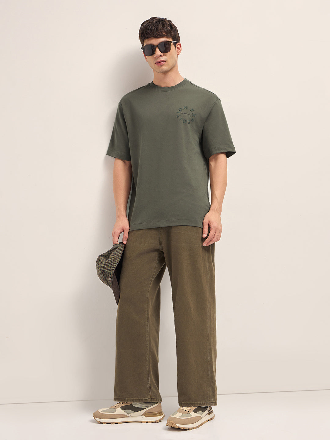 Men Cotton Crew Neck Printed Tshirt