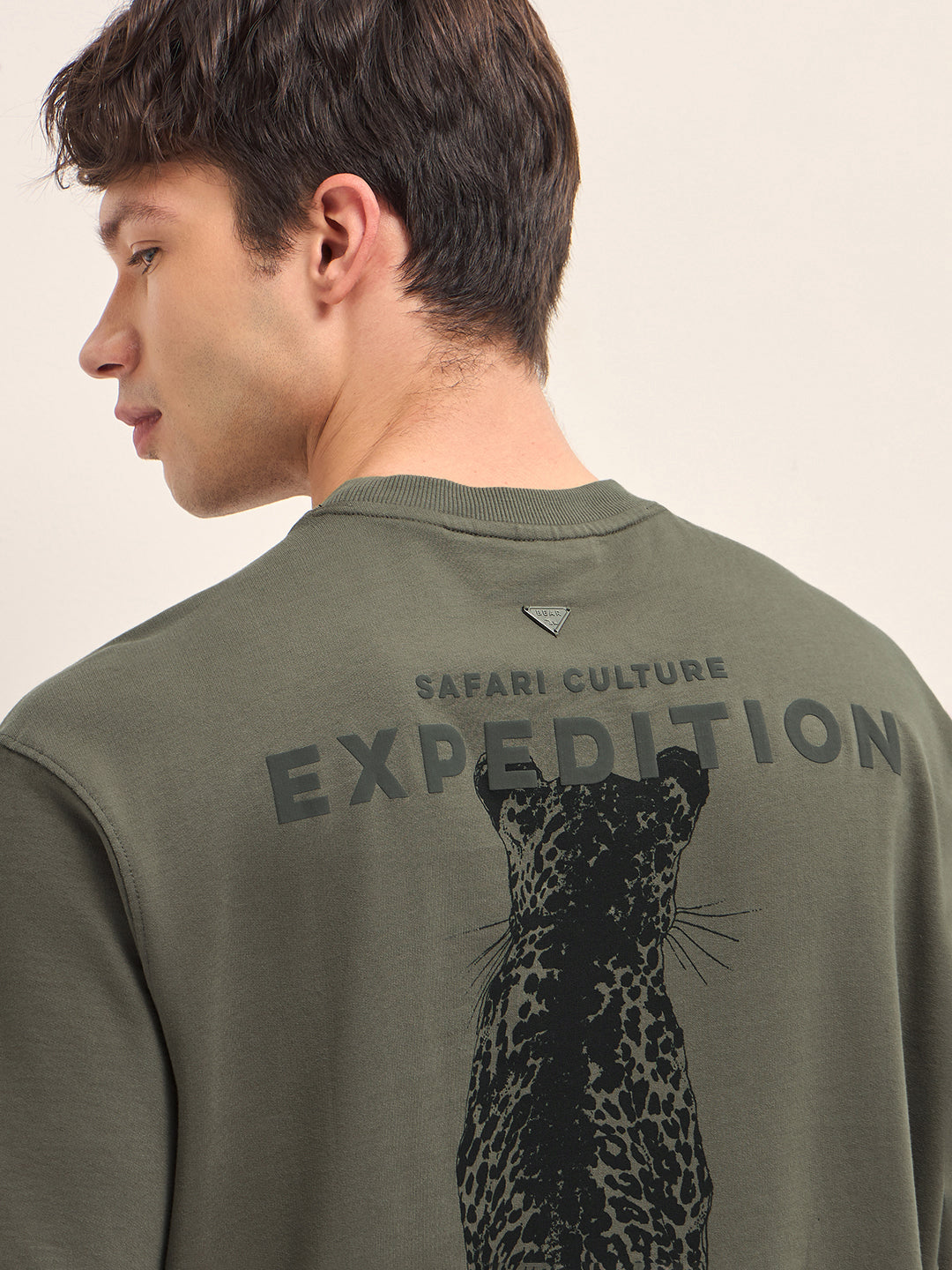 Men Cotton Crew Neck Printed Tshirt