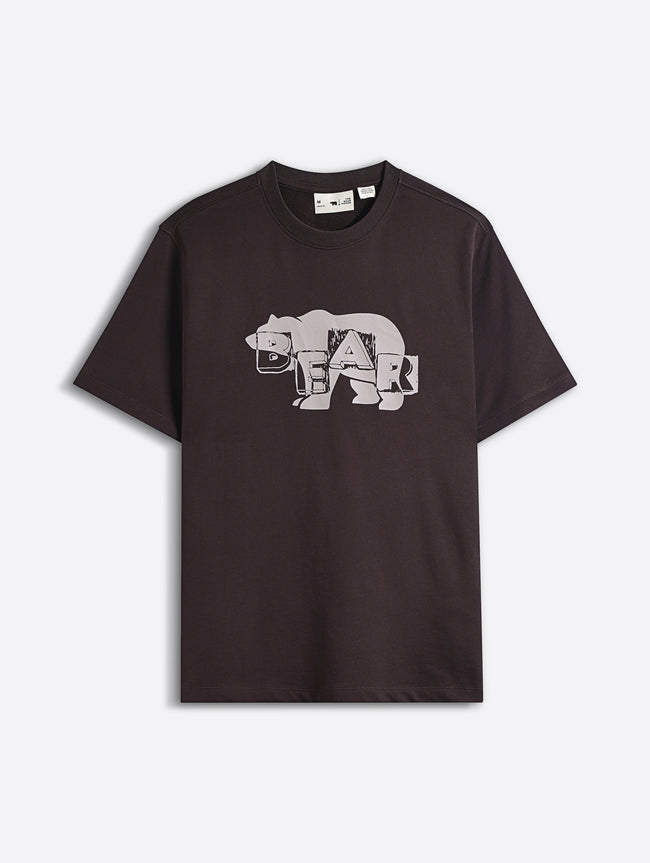 Men Brown Cotton Printed T-Shirt