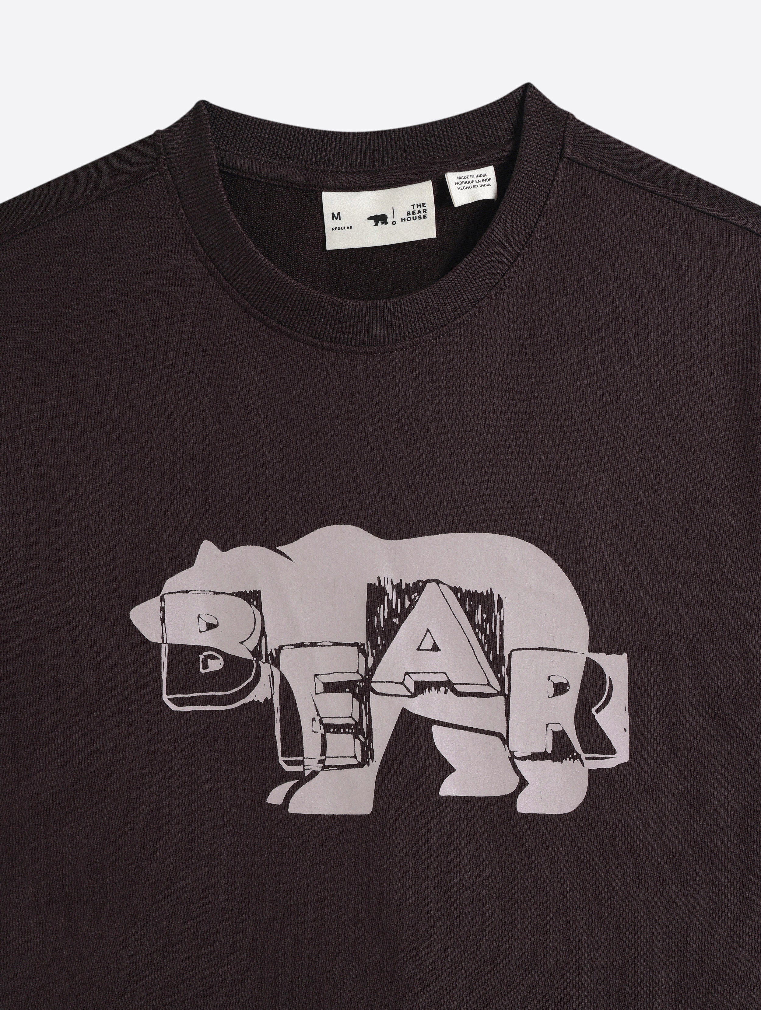 Men Brown Cotton Printed T-Shirt