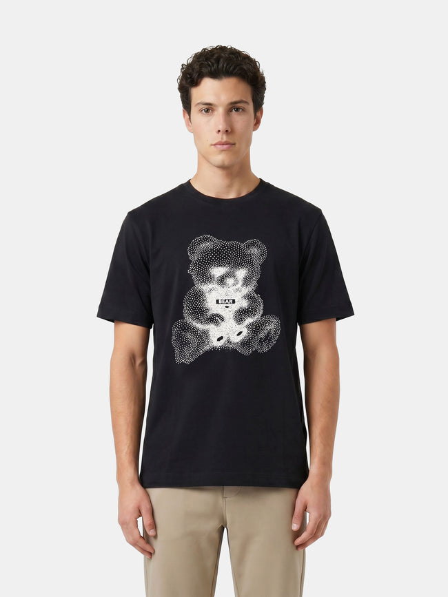 Men Black Graphic Cotton T-Shirt